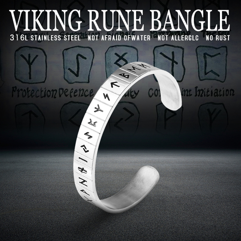 Beier 316L Stainless Steel dropshipping Odin 1pcs nose Viking Rune Bracelet Simple and fashion  Amulet Men gift LBRG-027 ► Photo 1/6