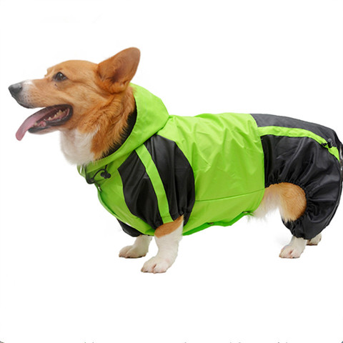Corgi Dog Clothes Jumpsuit Waterproof Clothing Pembroke Welsh Corgi Dog Raincoat Hooded Rain Jacket Dropship Pet Outfit ► Photo 1/6