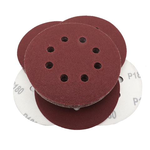 10pcs 5 Inch 125mm 8 Hole  60-1200 Grit Round Shape Sanding Discs Buffing Sheet Sandpaper 8 Hole Sander Polishing Pad ► Photo 1/5