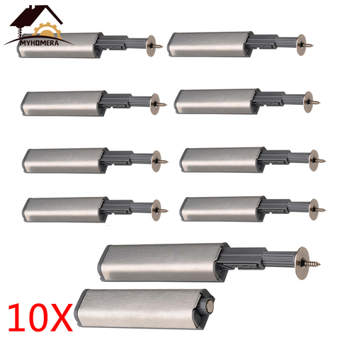 Myhomera 10Pcs/Sets Cabinet Door Stopper Buffer Catches Stainless Steel Push to Open Touch Damper Bumper Magnetic Quiet Closer ► Photo 1/6