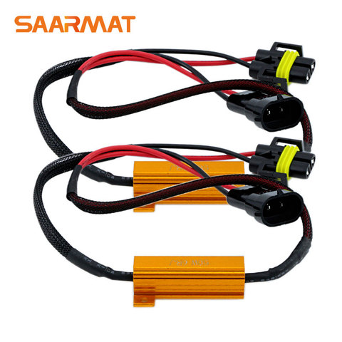 2x H11 H9 H8 For LED Light Headlight Fog Lamp DRL CANBUS Decoders No Error Load Resistors Wiring Harness Socket ► Photo 1/4