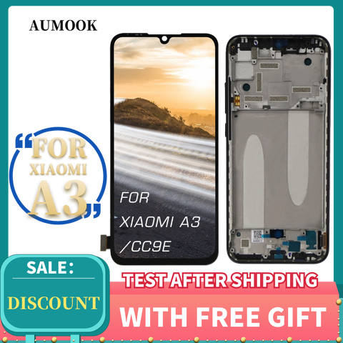 100% TEST For Xiaomi Mi A3 cc9E LCD Display Replacements Parts lcd Touch Screen Digitizer Assembly for Xiaomi Mi A3 LCD Frame ► Photo 1/6