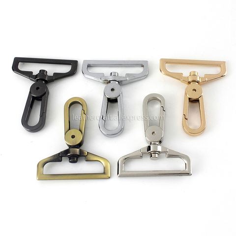 1pcs Metal 38mm D Ring Swivel Eye Snap Hook Trigger Clasps Clips for Leather Craft Bag Strap Belt Webbing Keychain Large Size ► Photo 1/6