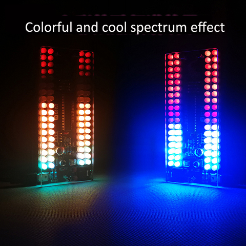 Parts 18 Segments 4 Columns LED Music Rhythm Spectrum Light Voice Control Line Control Level Display Electronic Diy Kits ► Photo 1/6