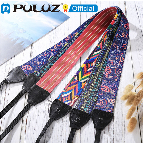 PULUZ Camera Neck Shoulder Strap Belt for SLR DSLR Camera Durable For Nikon Canon Sony Retro Ethnic Style Camera Strap Band ► Photo 1/6