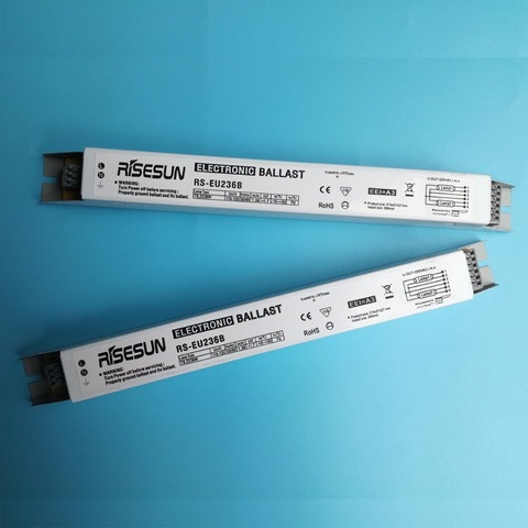 Risesun RS-EU236B T8 Electronic Ballasts 110V 2x36W Lighting Starter for 2 Fluorescent Lamps and Printing-down Lamp, 2-Pack ► Photo 1/6