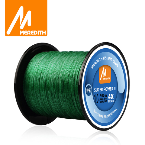 MEREDITH 4 Strands Braided PE Fishing Line 300M 500M 1000M 15-80LB Smooth Multifilament PE Fishing Line for Saltwater Fishing ► Photo 1/6