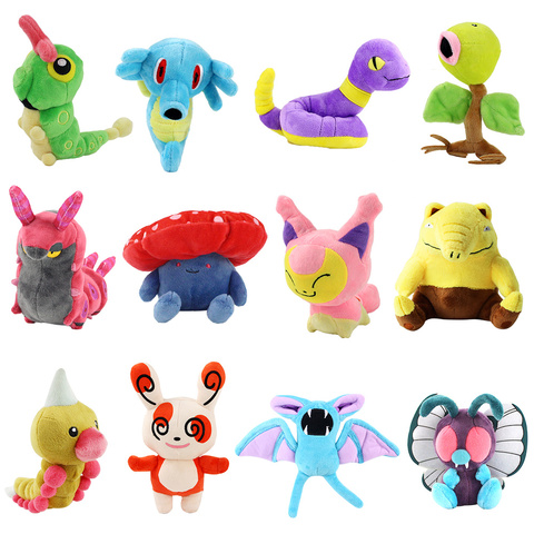 11-22cm Caterpie Scolipede Horsea Vileplume Butterfree Skitty Spinda Drowzee Bellsprout Ekans Zubat Weedle Stuffed Plush Toys ► Photo 1/6