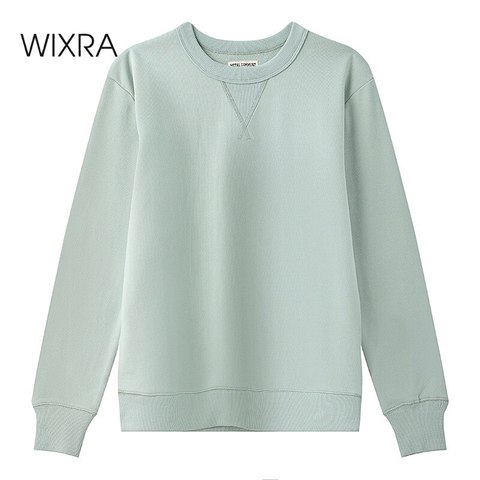 Wixra Womens American Style Sweatshirts 100% Cotton Pullovers Long Sleeve Autumn Spring Casual Street Wear Tops Men Plus Size ► Photo 1/6