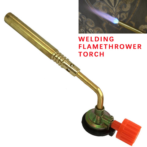Flamethrower Burner Butane Gas Blow Torch Ignition Camping Welding BBQ Tool