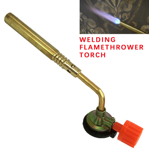 Flame Gun Camping Welding BBQ Tool Portable Hand Ignition Welding Torch Butane Gas Blow Torch Adjustable Flamethrower Burner ► Photo 1/6