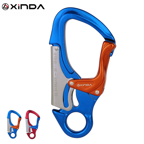 Xinda Outdoor Rock Climbing Carabiner 30KN Mountaineering downhill Safety hook Via Ferrata Buckle Working At Height  Equipment ► Photo 1/6