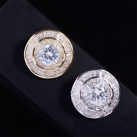 Luxury Small Brooch Woman White Zircon Round Brooches for Women Men Clothing Suit Lapel Pins Elegant Crystal Broches Jewelry ► Photo 1/6