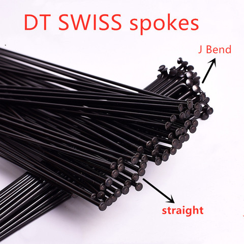 Bike Spoke DT Swiss Champion 2.0 Round Spoke J-bend /Straight pull Head Bike Spokes black bicycle Spokes ► Photo 1/6