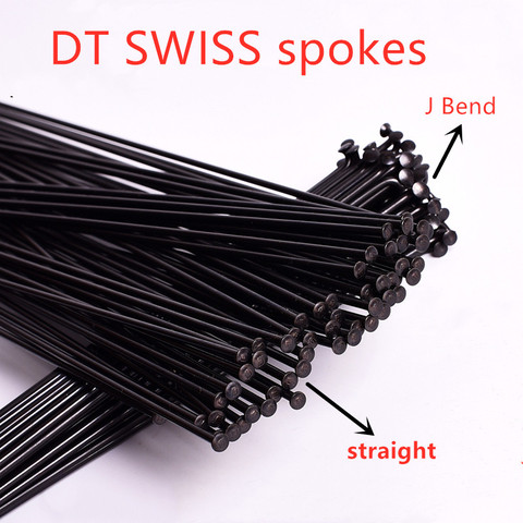 Bike Spoke DT Swiss Champion 2.0 Round Spoke J-bend /Straight pull Head Bike Spokes black bicycle Spokes ► Photo 1/6