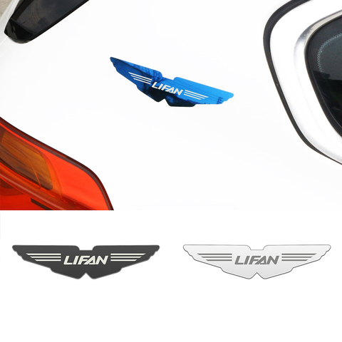 Car-styling 3D Metal Wings Car Sticker stainless steel Emblem Badge Decal For lifan solano x60 x50 620 Car Accessories ► Photo 1/6