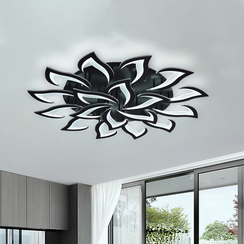 IRALAN Modern Fashion Designer Black Led Ceiling Light Art Deco Suspended Lamp for Kitchen Living Room Loft Bedroom home fixture ► Photo 1/6