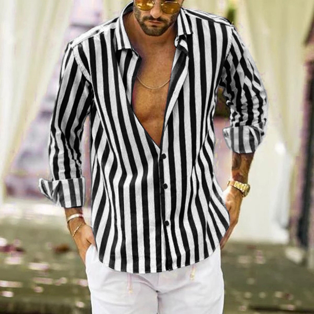 Mavi Long Sleeve Shirt striped pattern casual look Fashion Formal Shirts Long Sleeve Shirts 