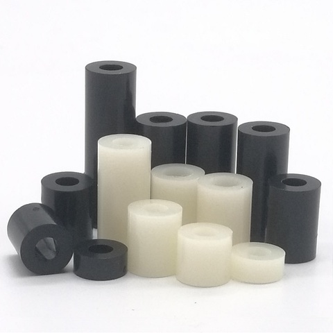 25 / 50pc Inside Diameter ID 3 4 5 6 8mm Black White ABS Nylon Non Threaded Standoff Spacer Washer for M3 M4 M5 M6 M8 Screw Bolt ► Photo 1/3