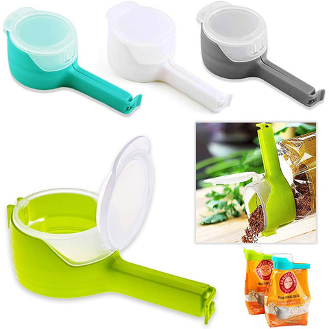 Snack Sealing Clip Fresh Keeping Sealer Clamp Plastic Helper Food Saver Travel Kitchen Gadgets Seal Pour Food Storage Bag Clip ► Photo 1/6