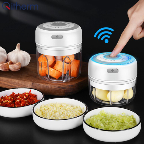 Electric Kitchen Chopper Garlic Masher Meat Grinder Mini Food Garlic Vegetable Chopper Crusher Rechargeable Food Processor ► Photo 1/6