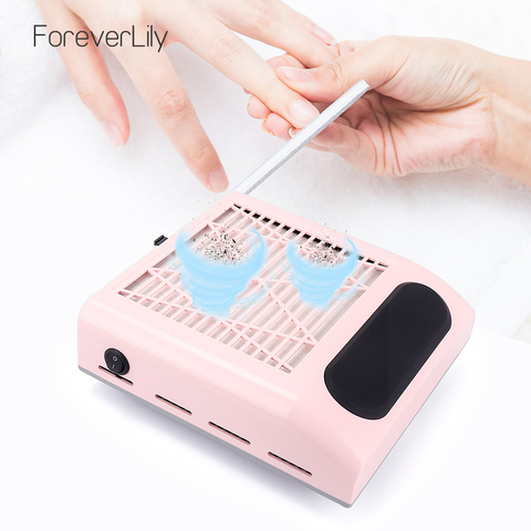 80W Nail Dust Suction Dust Collector Fan Vacuum Cleaner Manicure Machine Tools Strong Power Nail Fan Art Manicure Salon Tools ► Photo 1/6