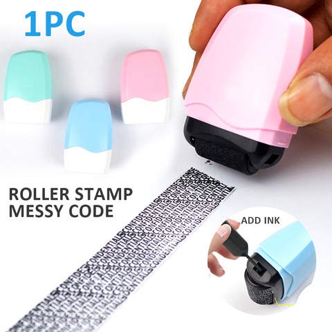 1PC Roller Stamp Messy Code Security Stamp Roller Portable Self-Inking Identity Theft Protection Roller Stamp ► Photo 1/6