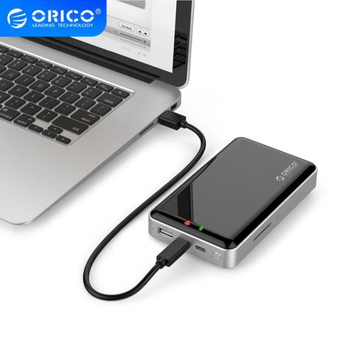 ORICO 2.5 inch Wifi HDD Enclosure Private HDD Cloud Storage Support SD/TF Card Offline Backup 8000 mAh Power Bank USB3.1 Gen1/2 ► Photo 1/6
