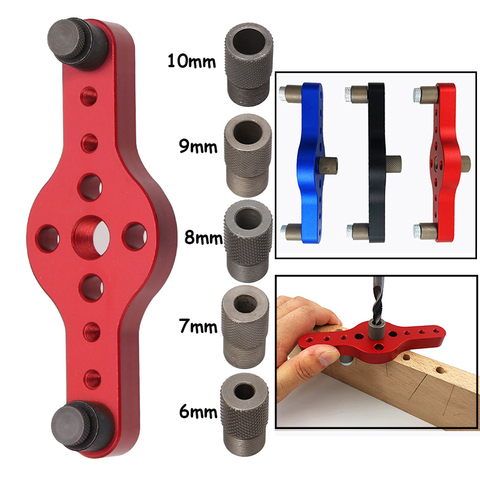 Vertical Pocket Hole Jig Woodworking 6/7/8/9/10mm Drilling Locator Wood Dowelling Self Centering Drill Guide Kit Hole Puncher ► Photo 1/6