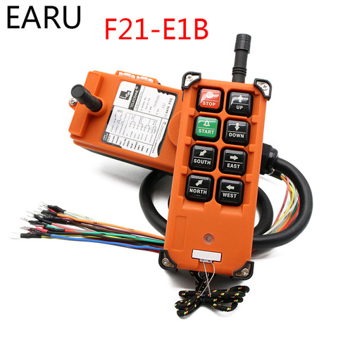 Wireless Industrial Remote Controller Switches Hoist Crane Control Lift Crane 1 Transmitter + 1 Receiver F21-e1b 6 Channels ► Photo 1/6