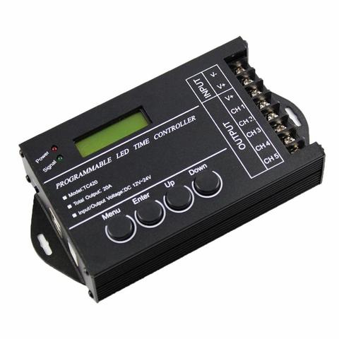 TC420 TC421 wifi time programmable controller 5 CH output DC12V/24V 20A rgb led strip controller used in aquariums fish tank ► Photo 1/6