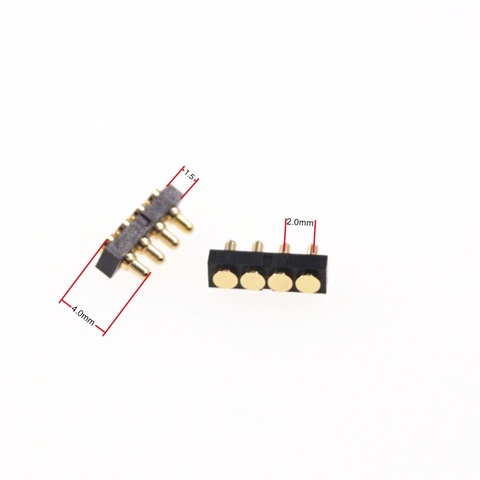 5 pcs Spring loaded pogo pin connector 2 Pin Pitch 2.0mm 4.0mm Height Surface Mount PCB SMT brass material Gold Flash 12V 1A ► Photo 1/6