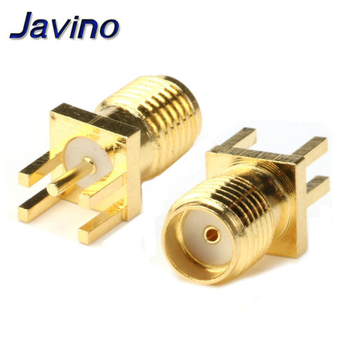 5Pcs SMA Female Jack Connector For 1.6mm Solder Edge PCB Straight Mount Gold plated RF Connectors Receptacle Solder ► Photo 1/6