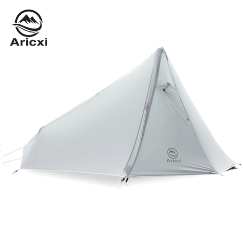 ARICXI New 1 Person Oudoor Ultralight Camping Tent 3 Season Professional 20D Silnylon Rodless Tent ► Photo 1/6