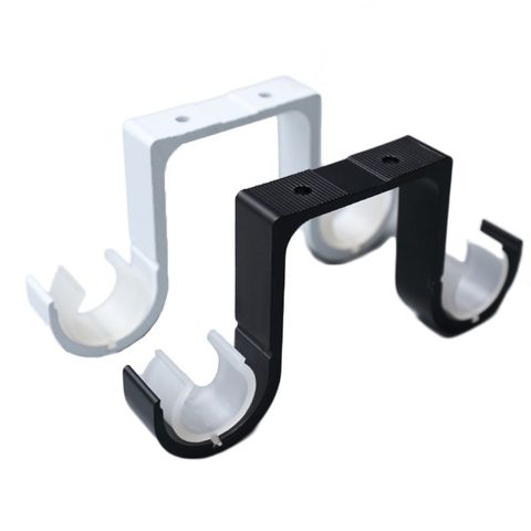 2pcs Double Curtain Rod Brackets Window Hardware Hook Holder Hanger Home Decor Y98E ► Photo 1/5