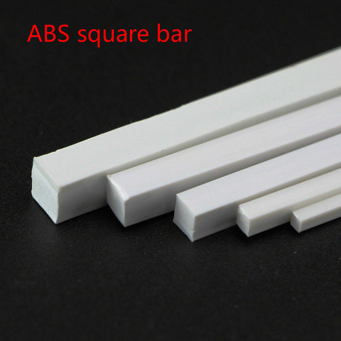 10pcs 250mm ABS Plastic Rod Square Solid Bar DIY Model Craft Multi SizesModel Building Making Rods Sticks Tools ► Photo 1/6