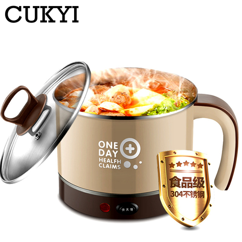 CUKYI household electric nonstick skillet Student dormitory mini multifunction pot cooker electric cup 1.5L Electric Hot pot ► Photo 1/6
