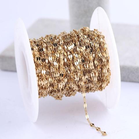 onwear 10meters stainless steel gold plated 2mm lips shape jewelry chains for diy necklace making ► Photo 1/3