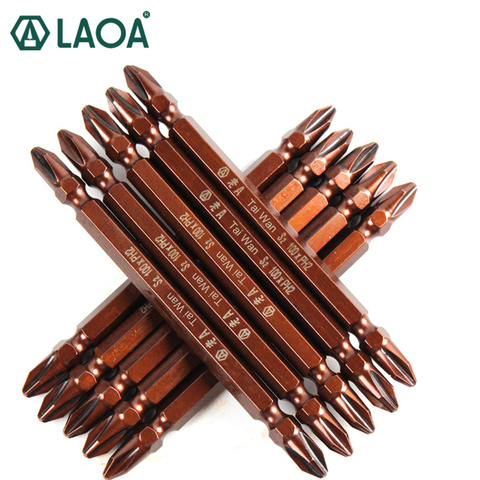 LAOA S2 Alloy Steel  Electric screwdriver Bit 65mm 100mm 150mm 200mm 250mm Phillips PH2 Double screwdriver Bits ► Photo 1/6