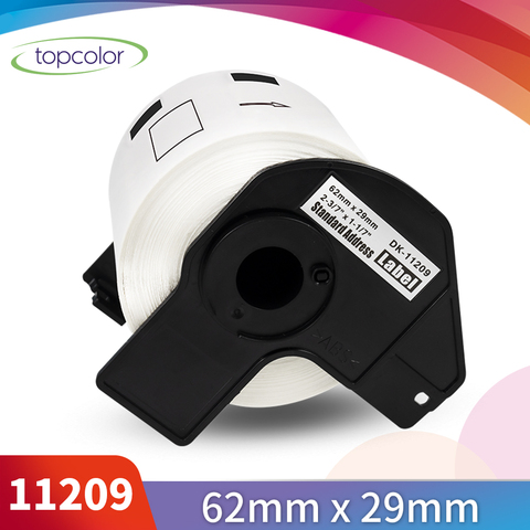 Topcolor 800pcs DK 11209 Shipping Label Paper Roll Compatible Brother DK Label Printer DL Labels 62*29mm for QL-570 QL-710 QL800 ► Photo 1/1