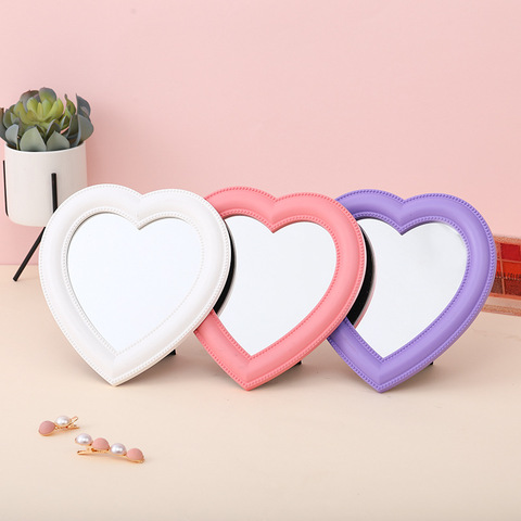 Web Celebrity Cosmetic Mirror Decorative Mirror Girl Heart Student Dormitory Mirror Portable Home Small Mirror ► Photo 1/6