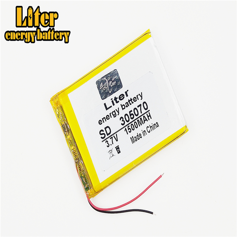 3.7V polymer li battery 305070 035070 MP4 MP5 GPS Mobile DVD 1500MA ► Photo 1/1