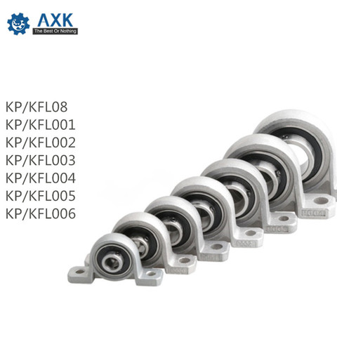 4pcs Zinc Alloy Diameter 8mm to 30mm Bore Ball Bearing Pillow Block Mounted Support KFL08 KFL000 KFL001 KP08 KP000 KP001 KP002 ► Photo 1/6