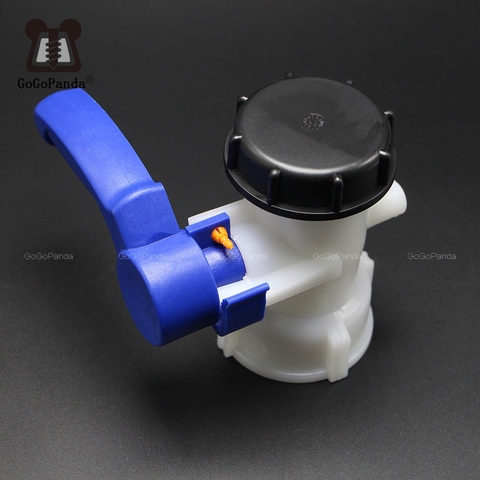 Plastic  IBC tank container 1000 liters 62mm (DN40) and 75mm Butterfly Valve ► Photo 1/6