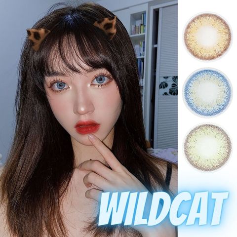 2pcs/pair Crystal Color Contact Lenses With Diopters Prescription Wildcat Series Yearly Lenses Cosmetic Natural Eye color ► Photo 1/6