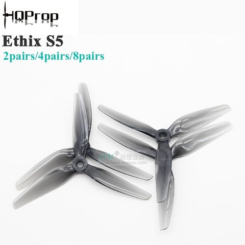 2/4/8pairs(4/8/16pcs )HQ Ethix S5 Prop 5X4X3 5040 5inch 3-Blade Propeller CW & CCW For POPO RC FPV Racing Drone Spare Parts ► Photo 1/3