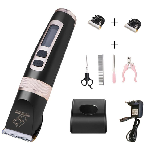Baoyun P9 electric hair clipper for dogs cat professional LCD screen pet trimmer clippers rechargeable electric trimmer ► Photo 1/6