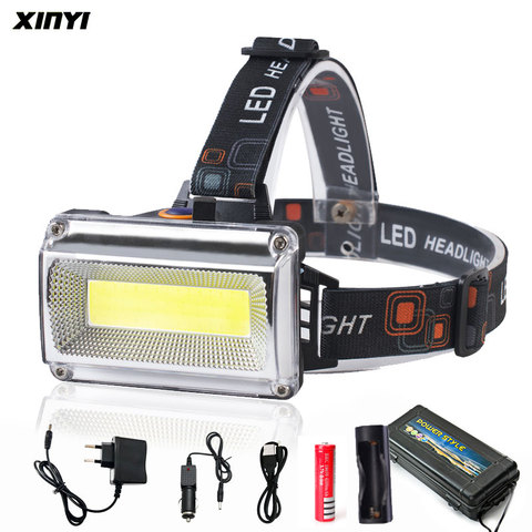 10000LM Super bright COB LED Headlight DC Rechargeable Headlamp 3Modes Waterproof Head Torch light 18650 Battery for Hunting ► Photo 1/6