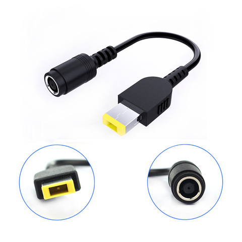 OULLX 7.9*5.5mm Round Jack to Square Plug End Adapter Pigtail Charger Power Adapter Converter Cable For IBM Lenovo Thinkpad ► Photo 1/6