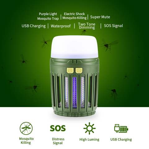 Naturehike Anti-mosquito Camping Tent Lamp USB Charging Portable Multifunctional Camp Lamp Electric Shock Killing Mosquitoes ► Photo 1/6